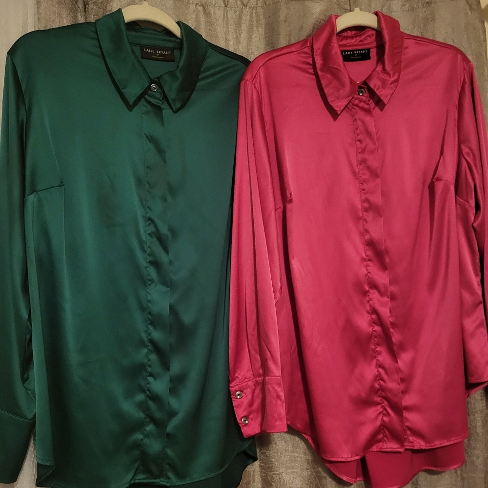Lane Bryant 20w button down dress shirts, set of two (yes you get both)